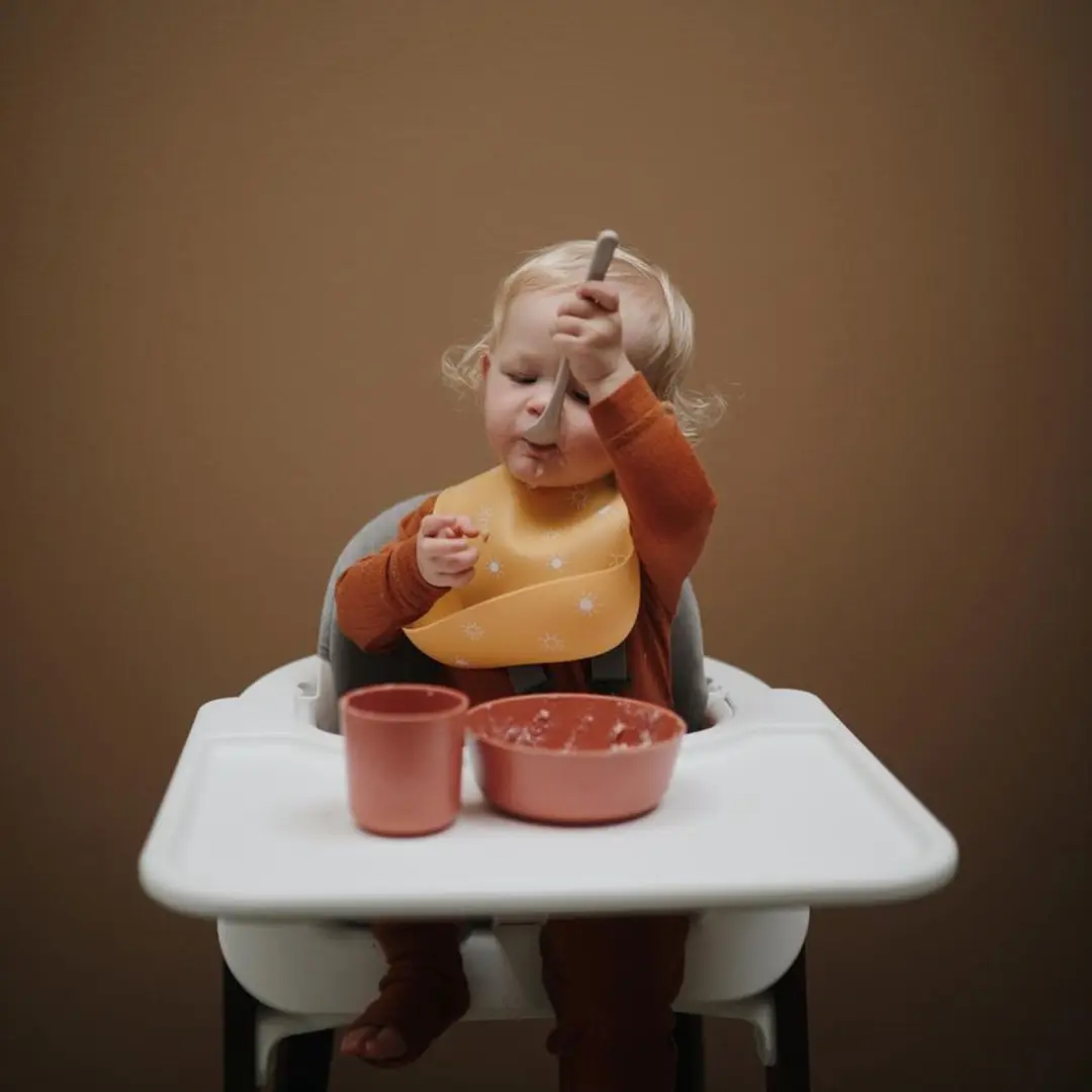 Mushie Siliconen Baby Slabbetje Tradewinds - BPA-vrij
