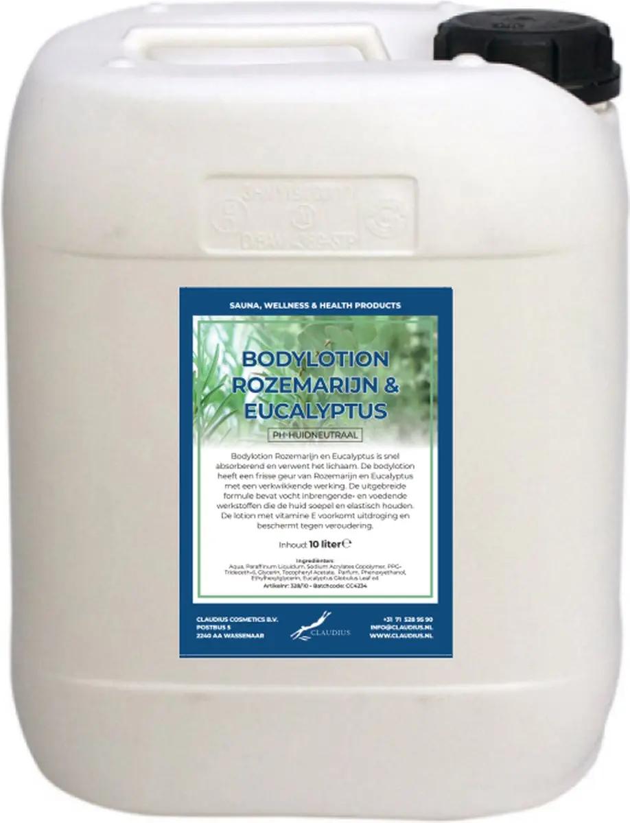 Splashbox Cosmetics Rozemarijn & Eucalyptus Bodylotion 10L