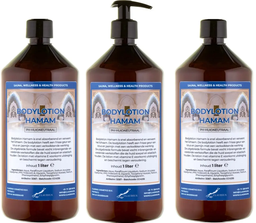 Splashbox Cosmetics Hamam Bodylotion 3 Liter - 3 Stuks
