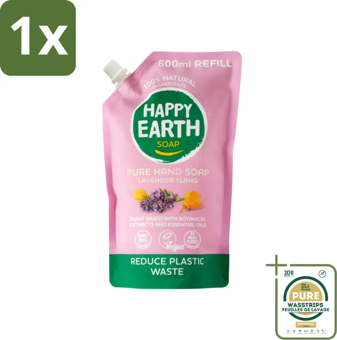 Happy Earth Handzeep Navulling Lavender Ylang 600ml
