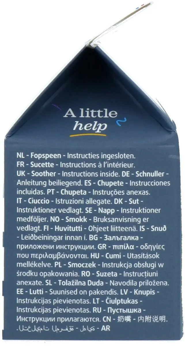 Difrax Fopspeen Natural Siliconen - Blauw - 12+ Maanden