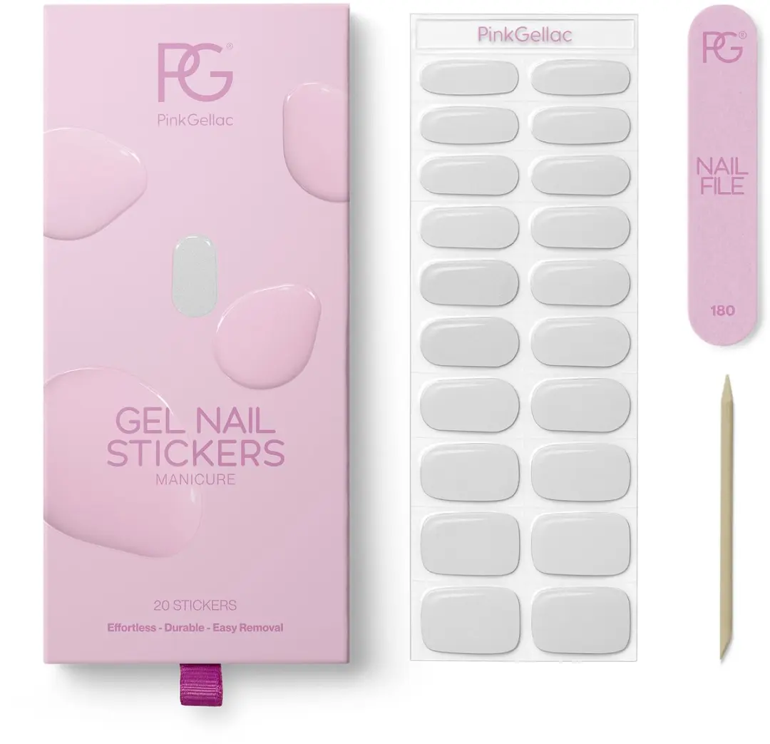 Pink Gellac UV Nagelstickers Pearly Chrome 0014 - 20 Stuks