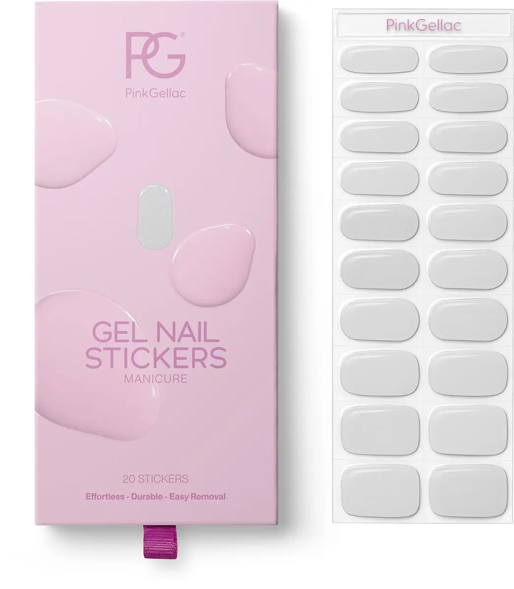 Pink Gellac UV Nagelstickers Pearly Chrome 0014 - 20 Stuks