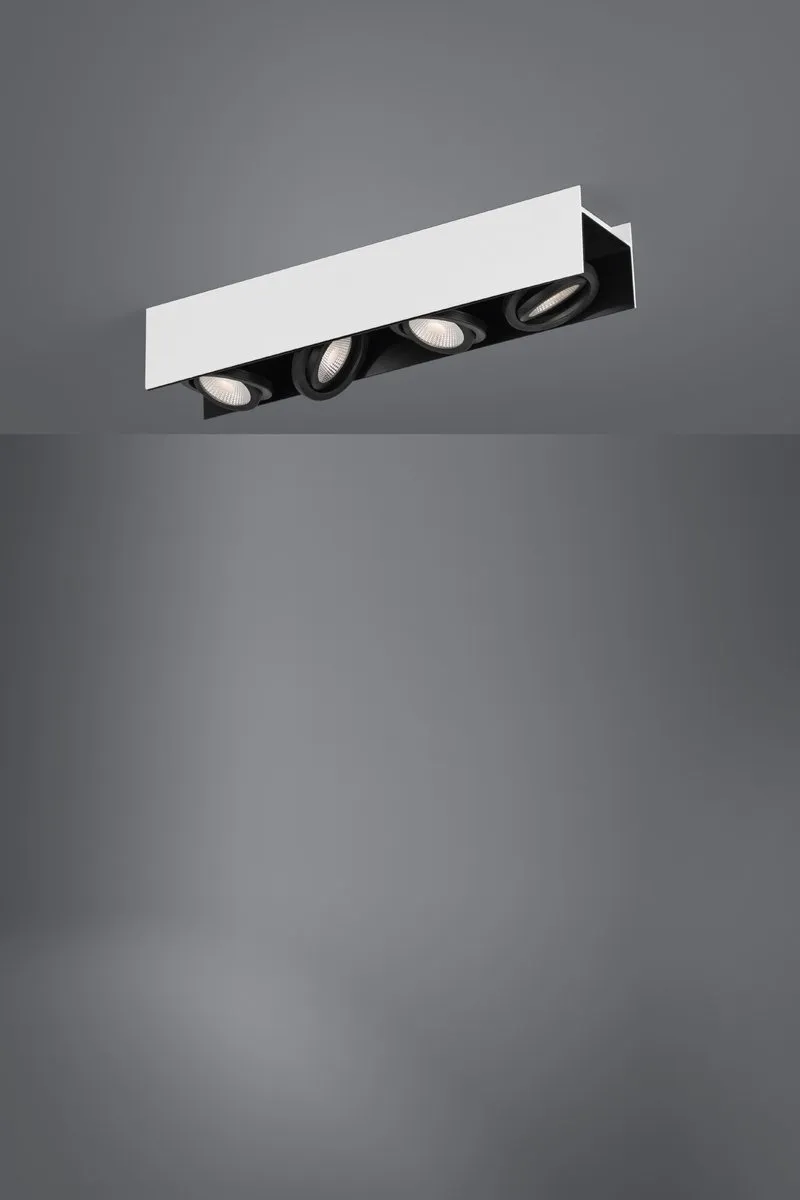 Eglo Vidago LED Plafondlamp 4-lichts - 3000K - Wit/Zwart - afbeelding 6 van 6