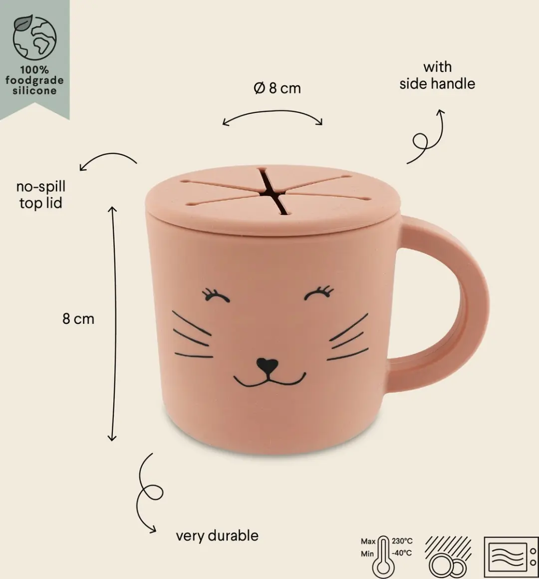 Trixie Snackbeker Mrs. Cat - Siliconen - Roze