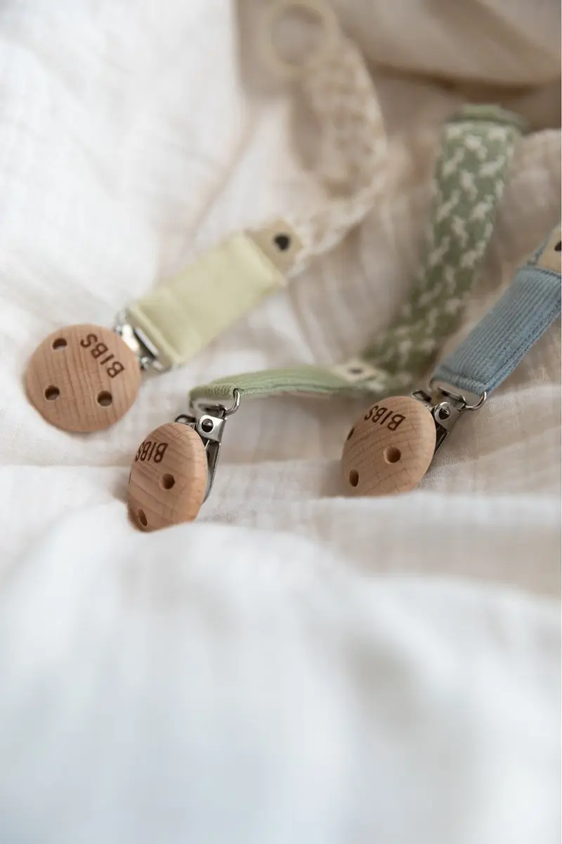 BIBS Pacifier Braid - Blush/Ivory