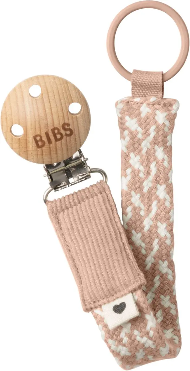 BIBS Pacifier Braid - Blush/Ivory