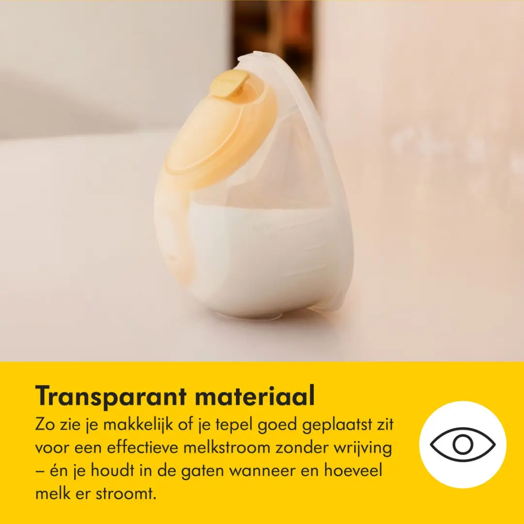 Medela Swing Maxi Handsfree Borstkolf - Dubbel - Grijs/Transparant/Geel