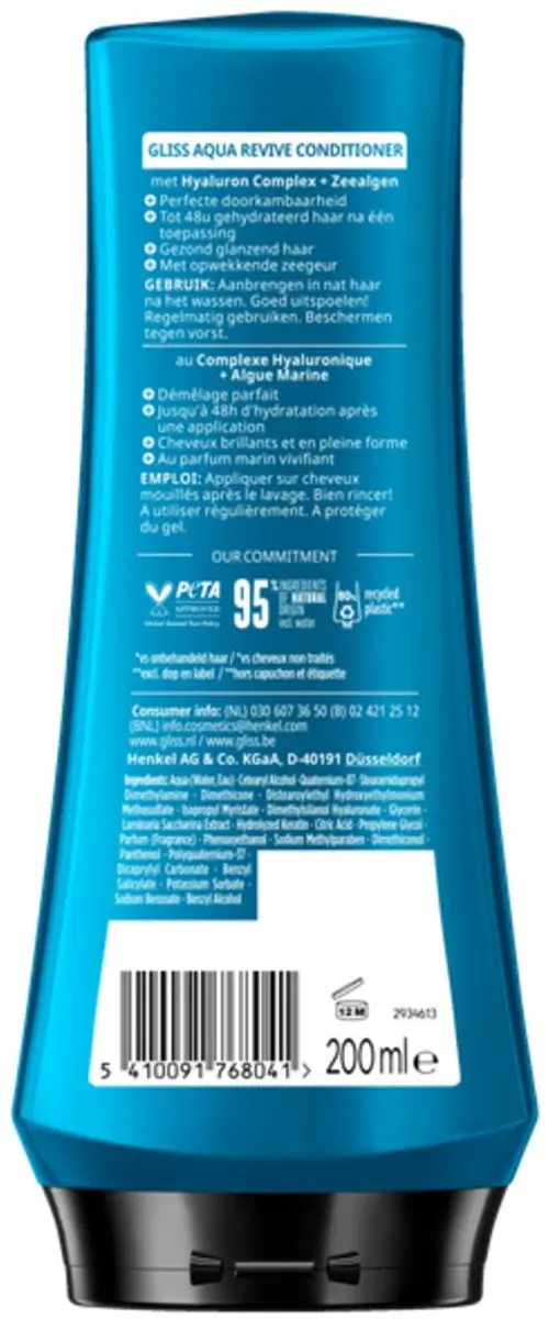 Gliss Aqua Revive Conditioner 6x200ml - Hydraterend
