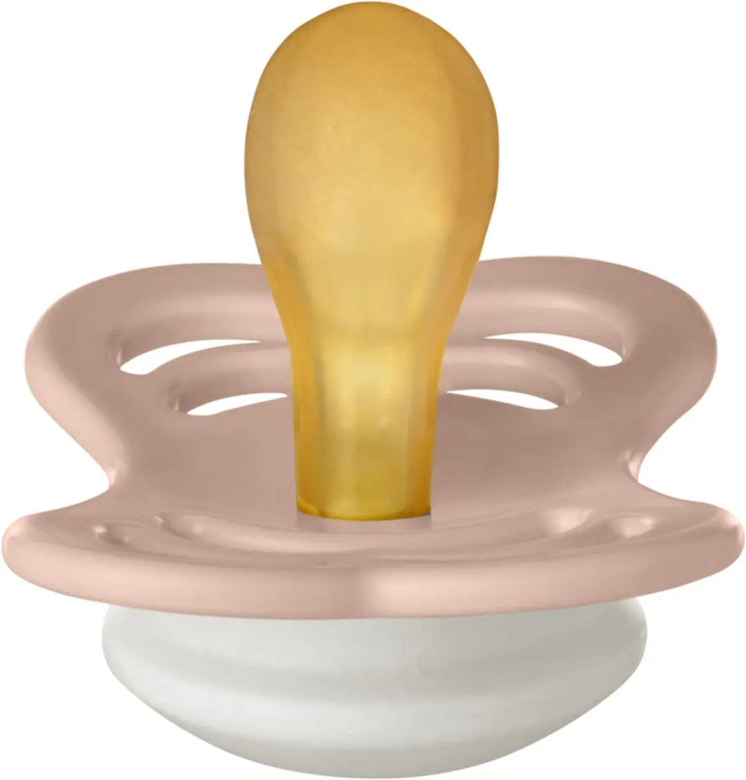 BIBS Supreme Fopspeen Maat 1 - Latex Glow in the Dark Blush