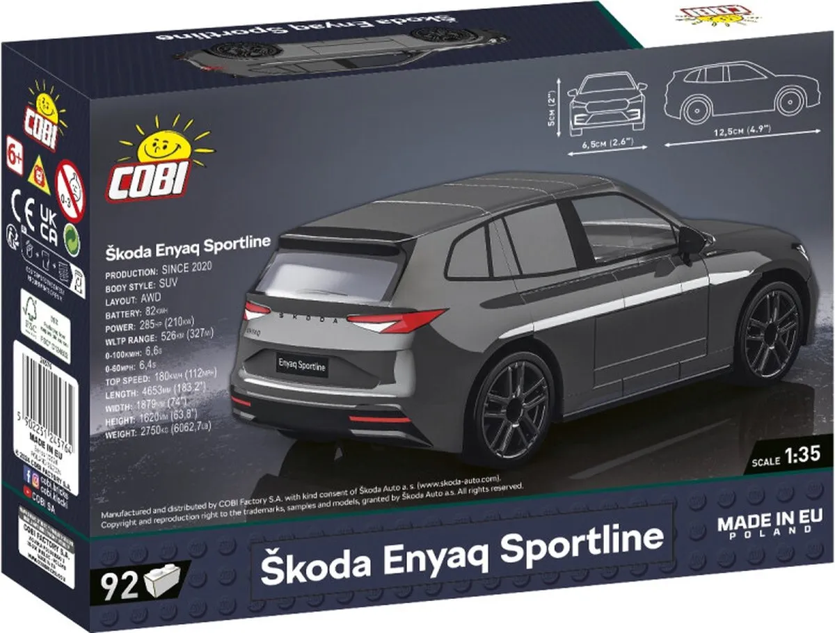 Cobi Enyaq Sportlijn COBI-24576 - 92 Stukken - Meerkleurig