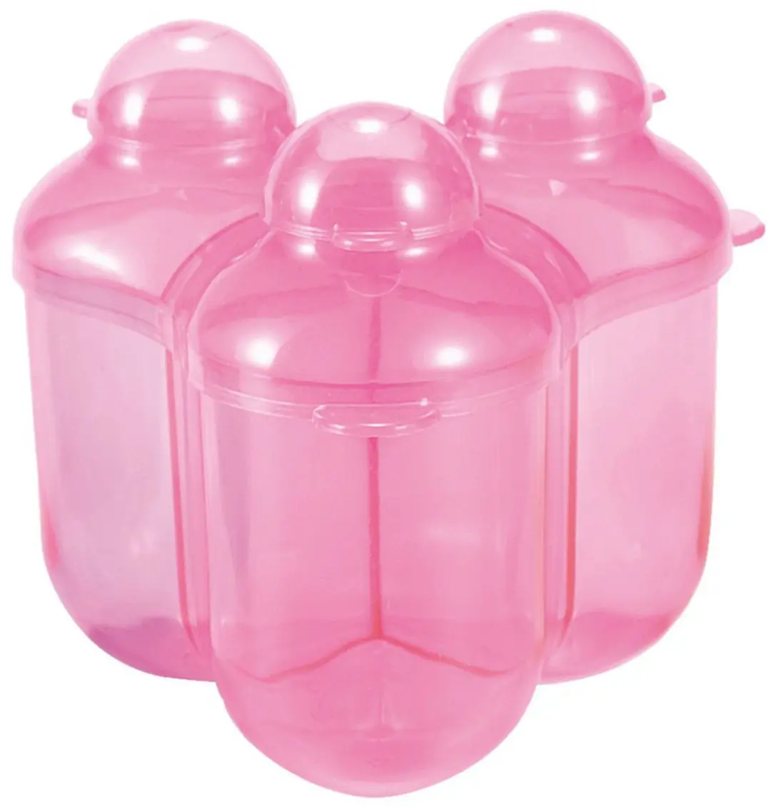 Difrax Drievaks Melkpoederdoosje - 210ml - Roos