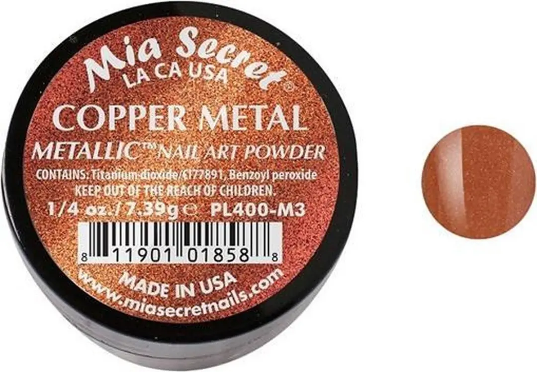 Mia Secret Acrylpoeder Copper Metal - 7.5ml - Goud