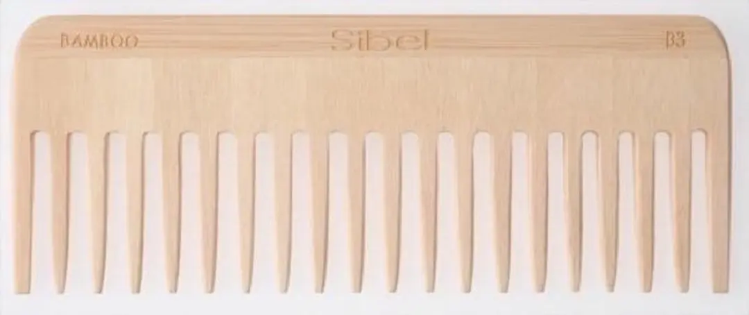 Sibel Bamboo B3 Antistatische Afrokam - Beige