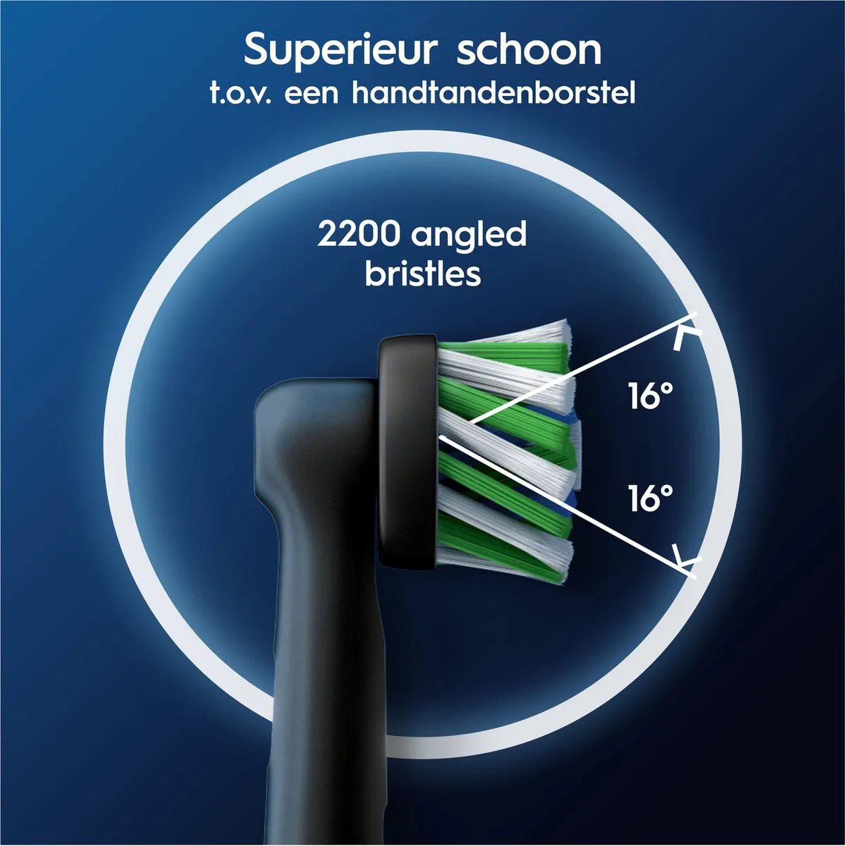 Oral-B Cross Action Pro Opzetborstels 80731279 - 4 Stuks - Zwart