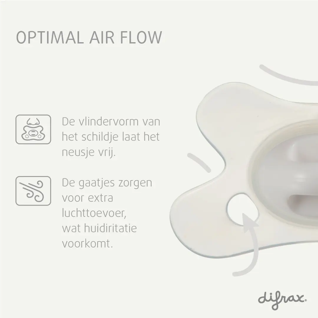 Difrax Natural Fopspeen 0-6 Maanden - 4 Stuks - Groen/Lichtroze/Beige/Paars