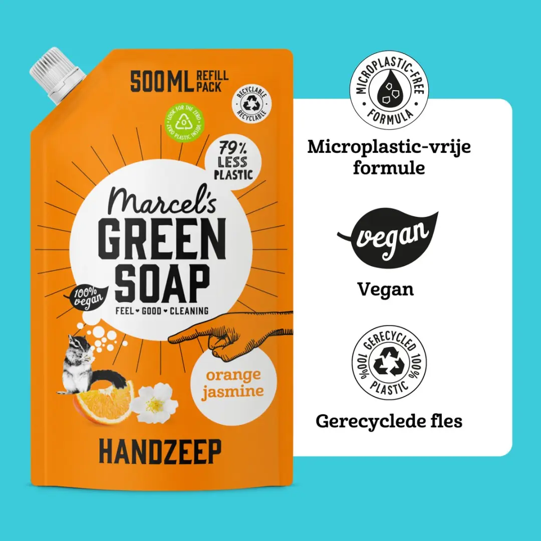 Marcel's Green Soap Handzeep Refill Sinaasappel & Jasmijn 3L