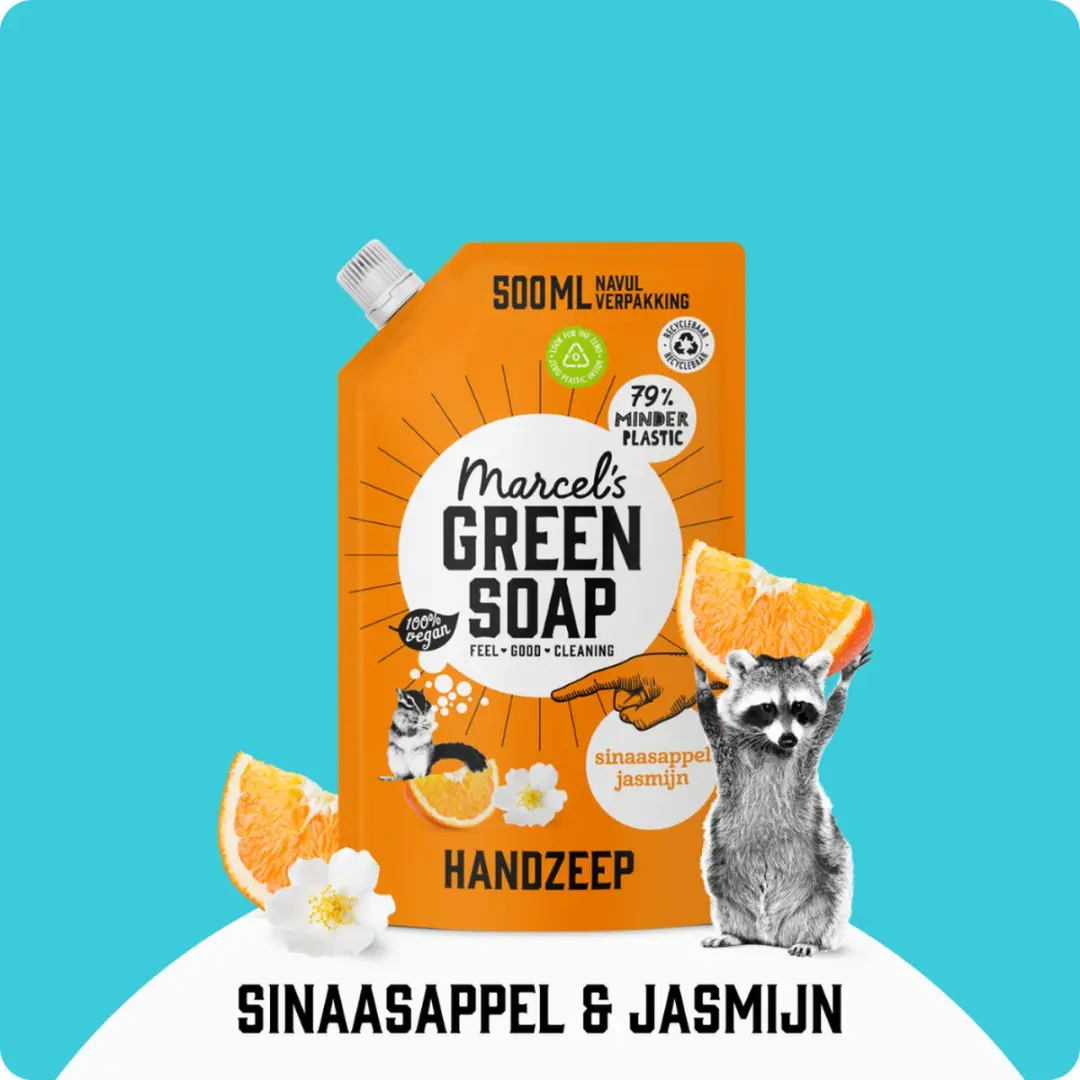 Marcel's Green Soap Handzeep Refill Sinaasappel & Jasmijn 3L