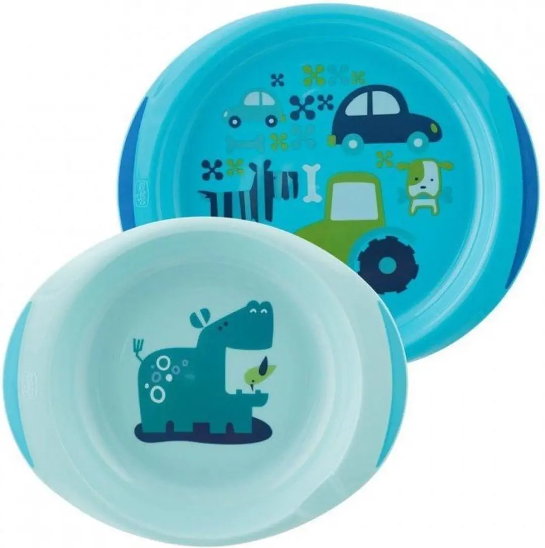 Chicco Bordenset Jongens 24cm Polypropyleen - Blauw