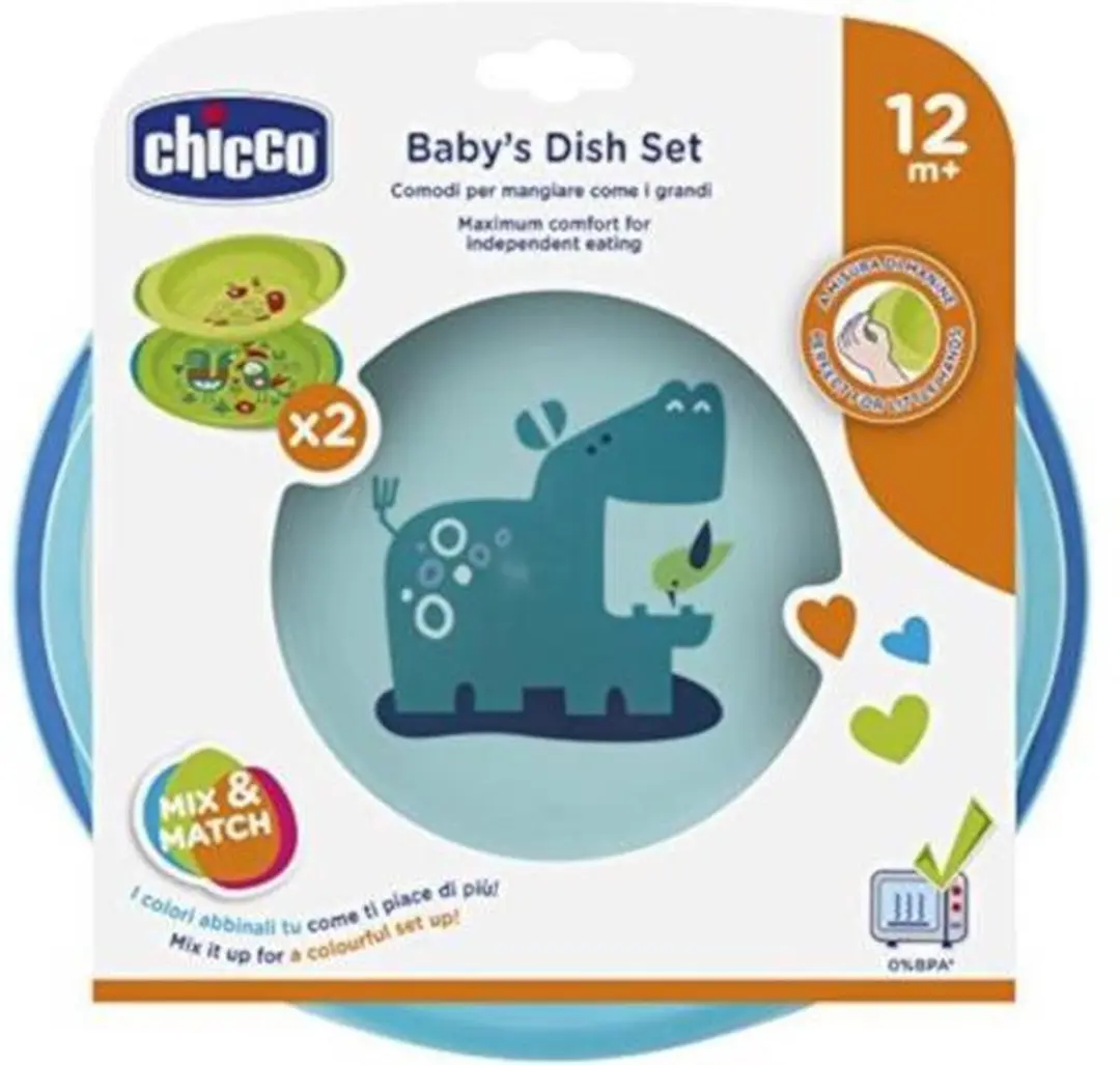 Chicco Bordenset Jongens 24cm Polypropyleen - Blauw