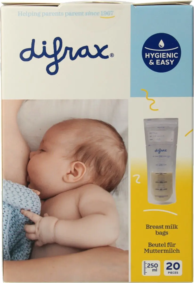 Difrax Moedermelk Bewaarzakjes - 20 Stuks