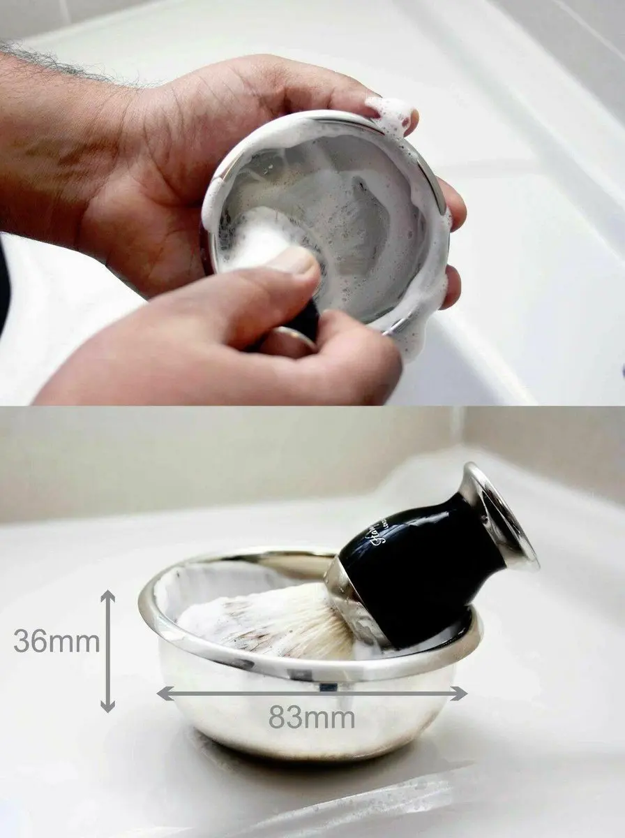 Haryali London Shaving Zeep Kom - Roestvrij Staal