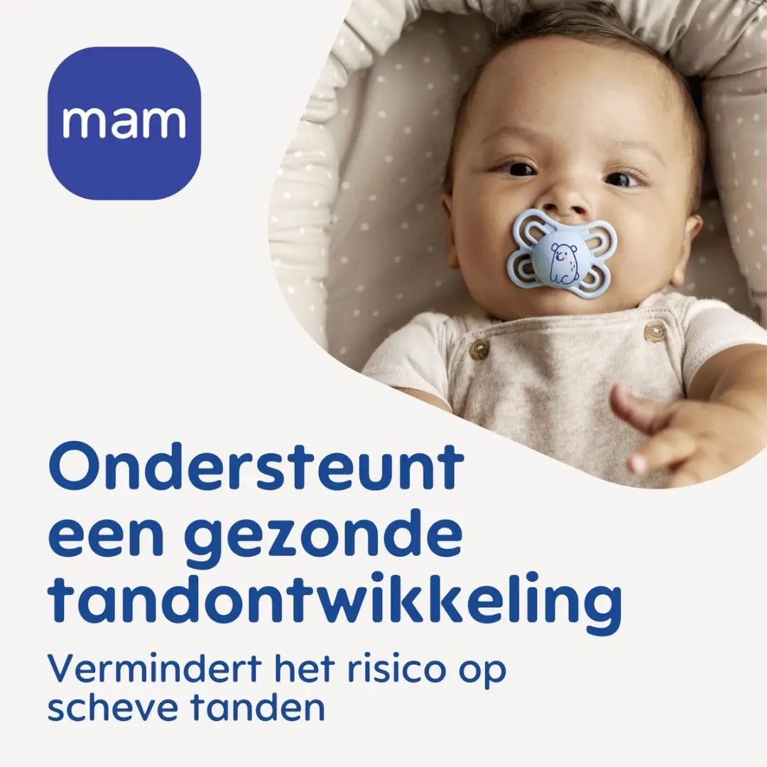MAM Perfect Silikon Speen Blauw - 0-6 Maanden - 2 Stuks