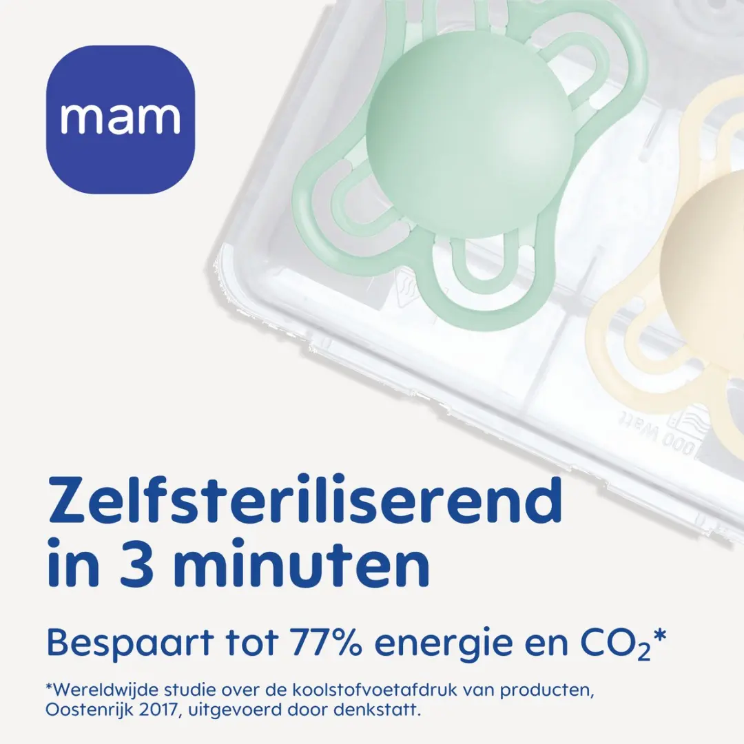 MAM Perfect Silikon Speen Blauw - 0-6 Maanden - 2 Stuks