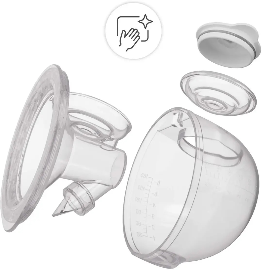 KinderKraft GentleFlow Handsfree Borstkolf Goud - Draadloos & Stil - 2x180ml