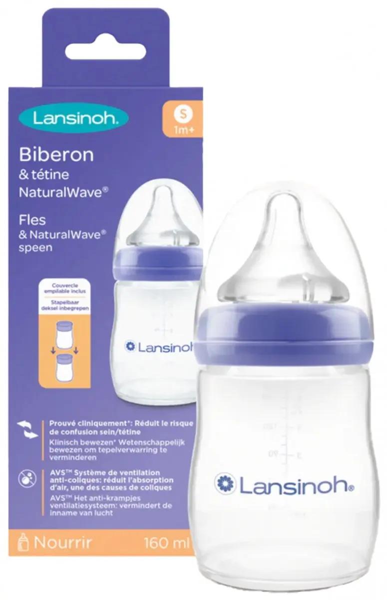 Lansinoh Drinkfles & NaturalWave Speen 160ml