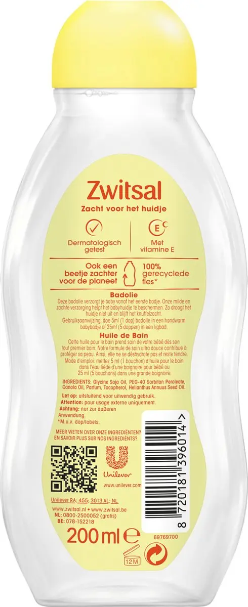 Zwitsal Badolie 200ml