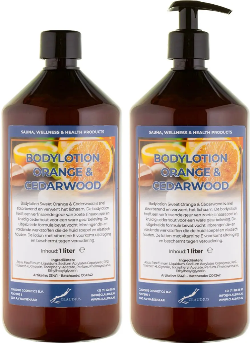 Splashbox Cosmetics Bodylotion Sweet Orange & Cedarwood 1L