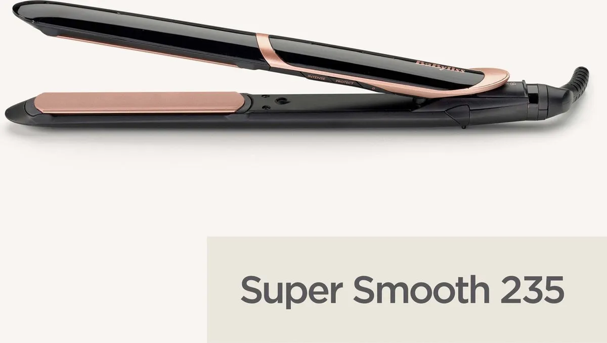 Babyliss Super Smooth 235 Stijltang ST391E - 235°C - Ionisch & Keramisch - Zwart