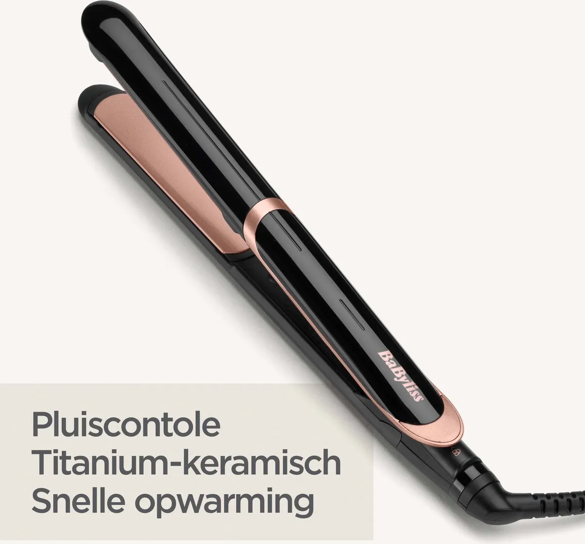 Babyliss Super Smooth 235 Stijltang ST391E - 235°C - Ionisch & Keramisch - Zwart
