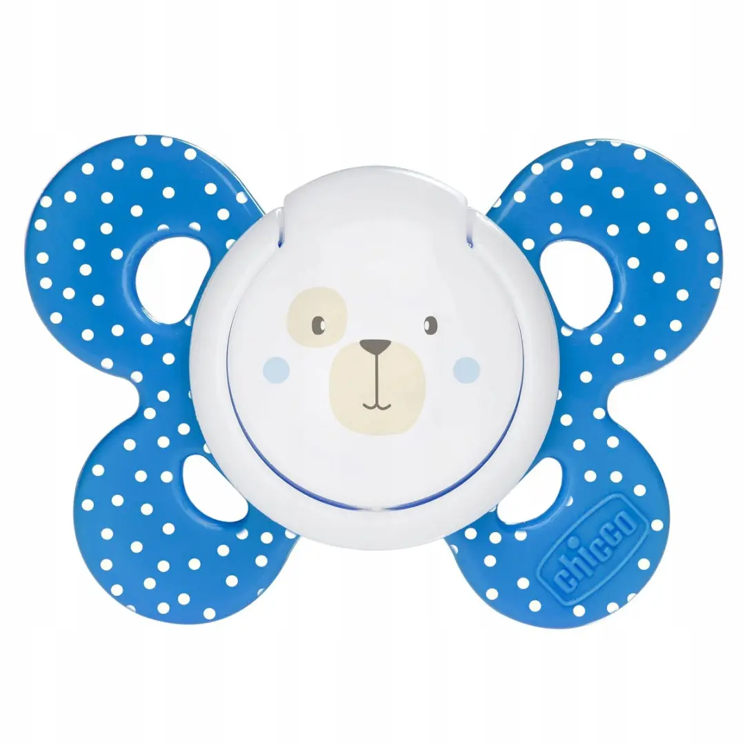 Chicco PH Comfort Siliconen Speen 6-18m - Wit/Blauw - afbeelding 3 van 4