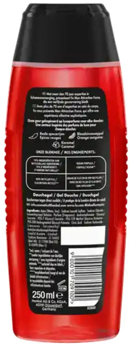 Fa Men Attraction Force Douchegel & Shampoo 250ml - 3 Stuks