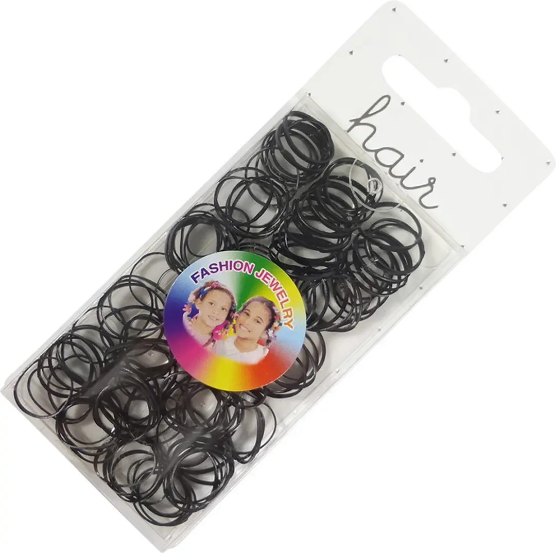 Haarsoires Haarelastiekjes Mini 1cm - Zwart - 150 Stuks