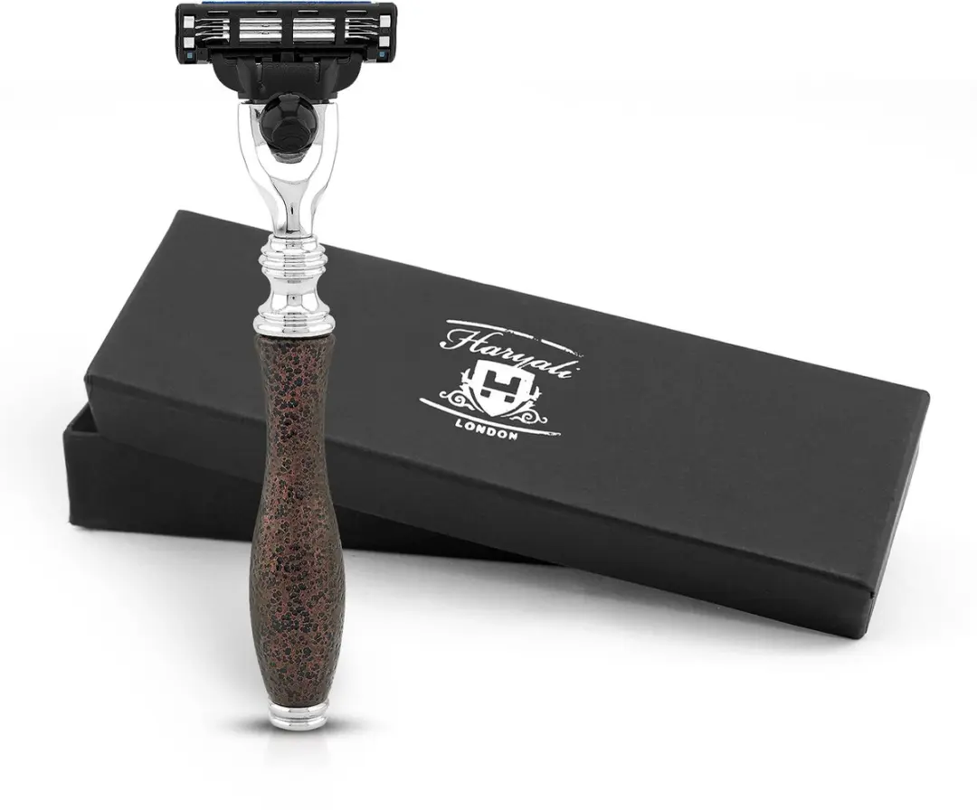Haryali London 3 Edge Scheermes Antiek Kastanjebruin