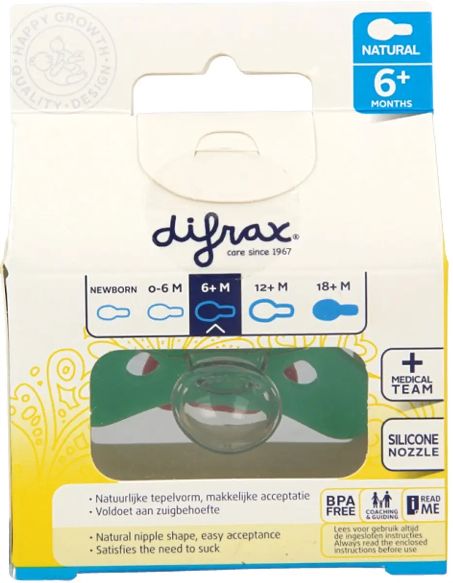 Difrax Fopspeen Combi Ring - 6+ Maanden - Meerkleurig