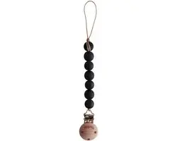 Mushie Siliconen Speenkoord - Black