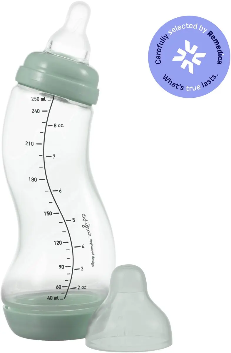 Difrax Natural S-Babyfles 250ml - Anti Colic - Saliegroen