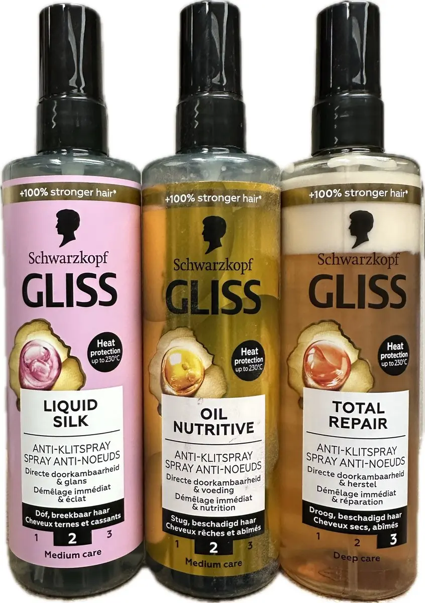 Gliss Kur Antiklit Spray 600ml - 3 Stuks