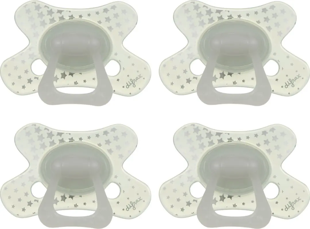 Difrax Natural Fopspeen Sterretjes & Transparant