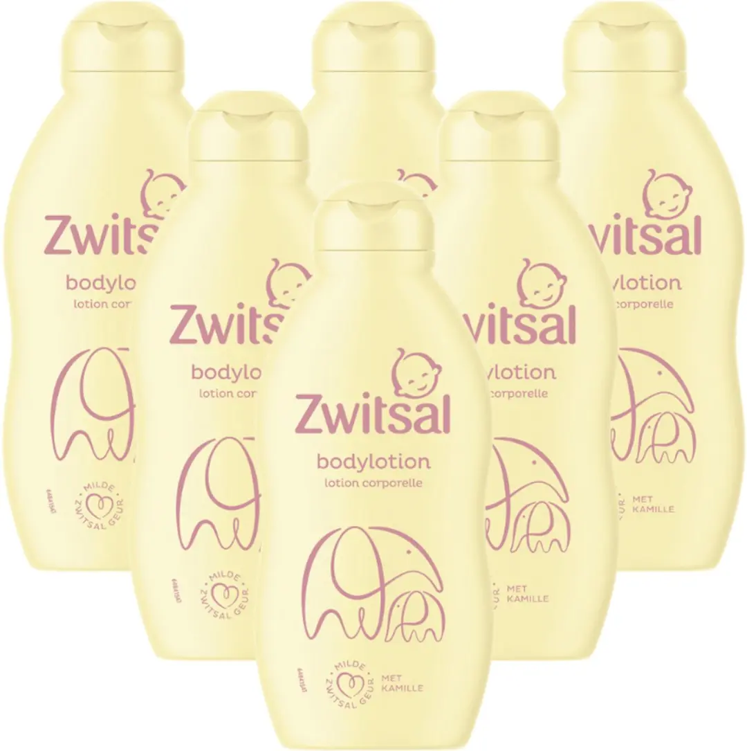 Zwitsal Baby Bodylotion 200ml - 6 Stuks