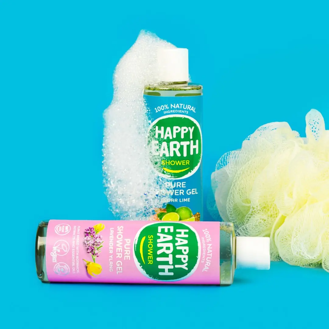 Happy Earth Douchegel Lavender Ylang 300ml - Vegan & Biologisch