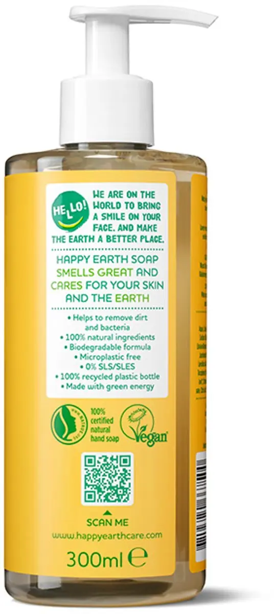 Happy Earth Handzeep Jasmine Ho Wood Bundel - 6x300ml