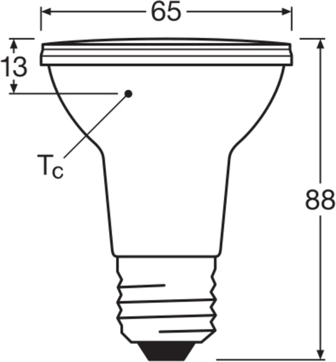 LEDVANCE Performance LED Spot E27 PAR20 6.4W 350lm - 2700K Warm Wit - afbeelding 3 van 4