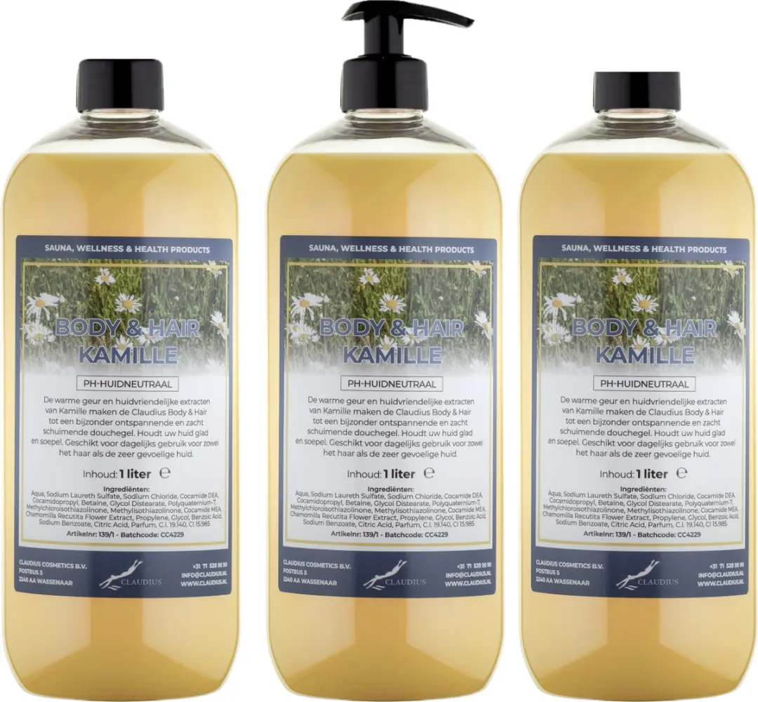 Splashbox Cosmetics Body & Hair Kamille 3 Liter - 3x1L