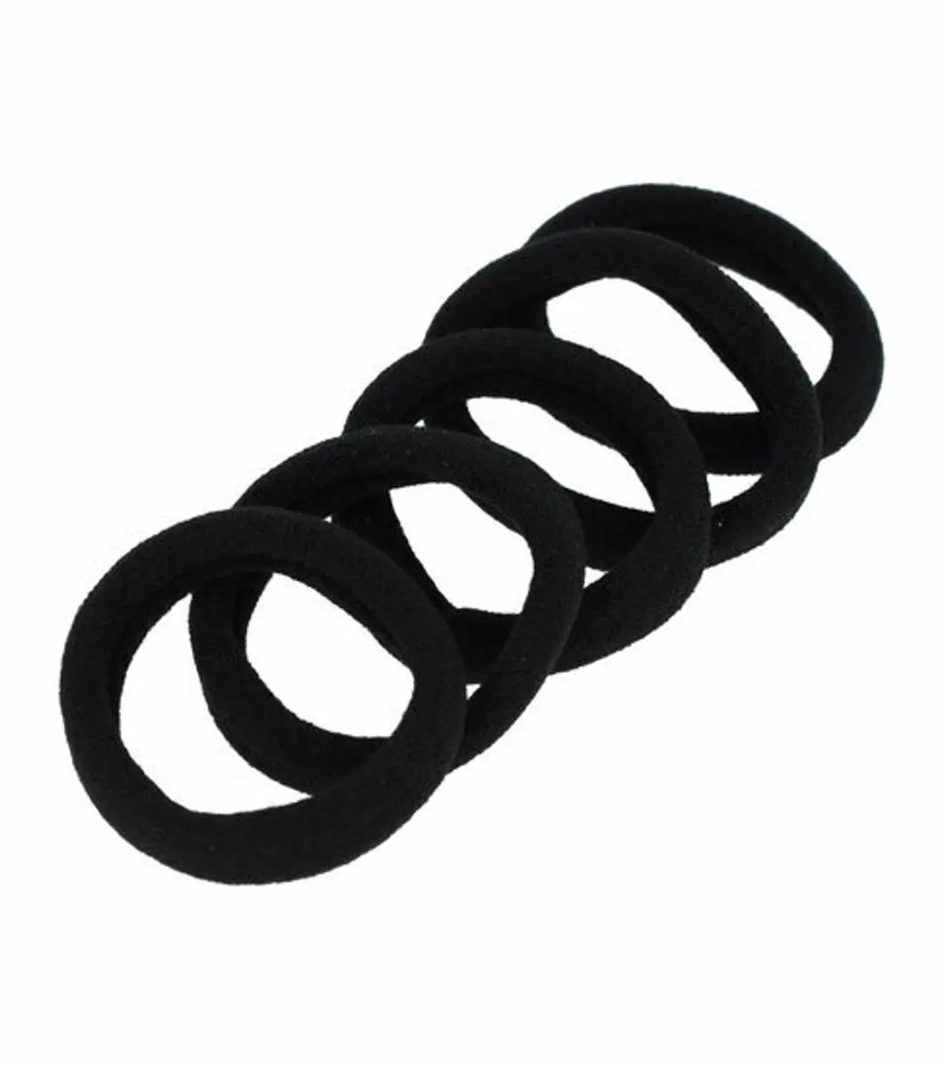 Haarsoires Haarelastieken Basic 4cm - Zwart - 50 Stuks