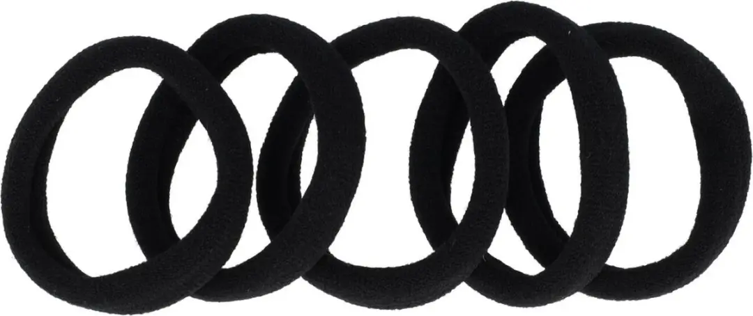 Haarsoires Haarelastieken Basic 4cm - Zwart - 50 Stuks